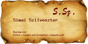 Simai Szilveszter névjegykártya